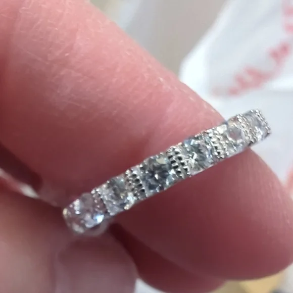 Vanna k By bella luce Band Sparkling Silver Ring - Picture 2 of 5